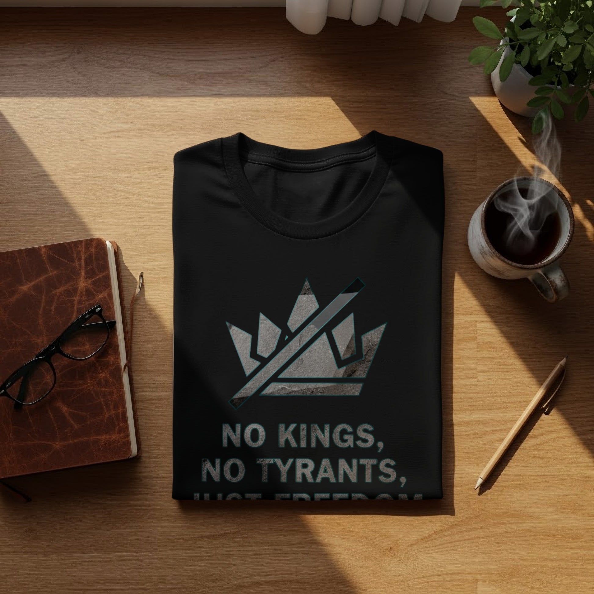 No Kings No Tyrants Just Freedom Statement Shirt
