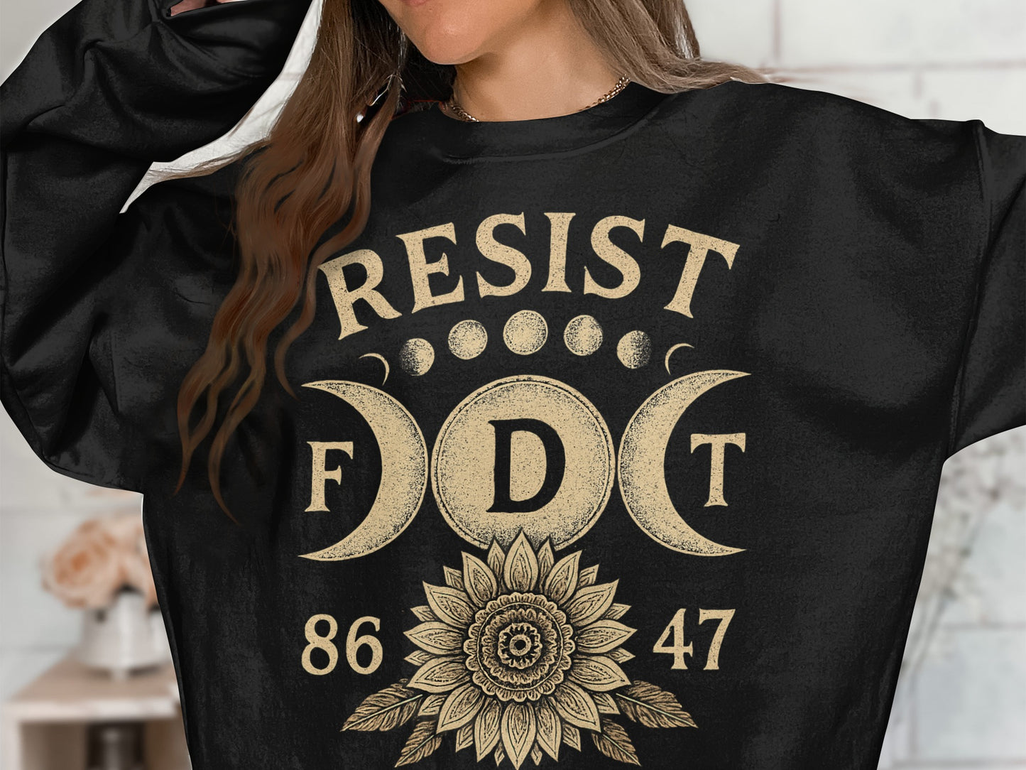 Resist FDT Sunflower Moon Graphic Print Sweatshirt product