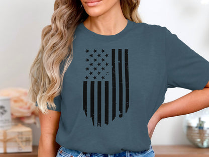 Distressed American Flag Graphic Tee shirt product type