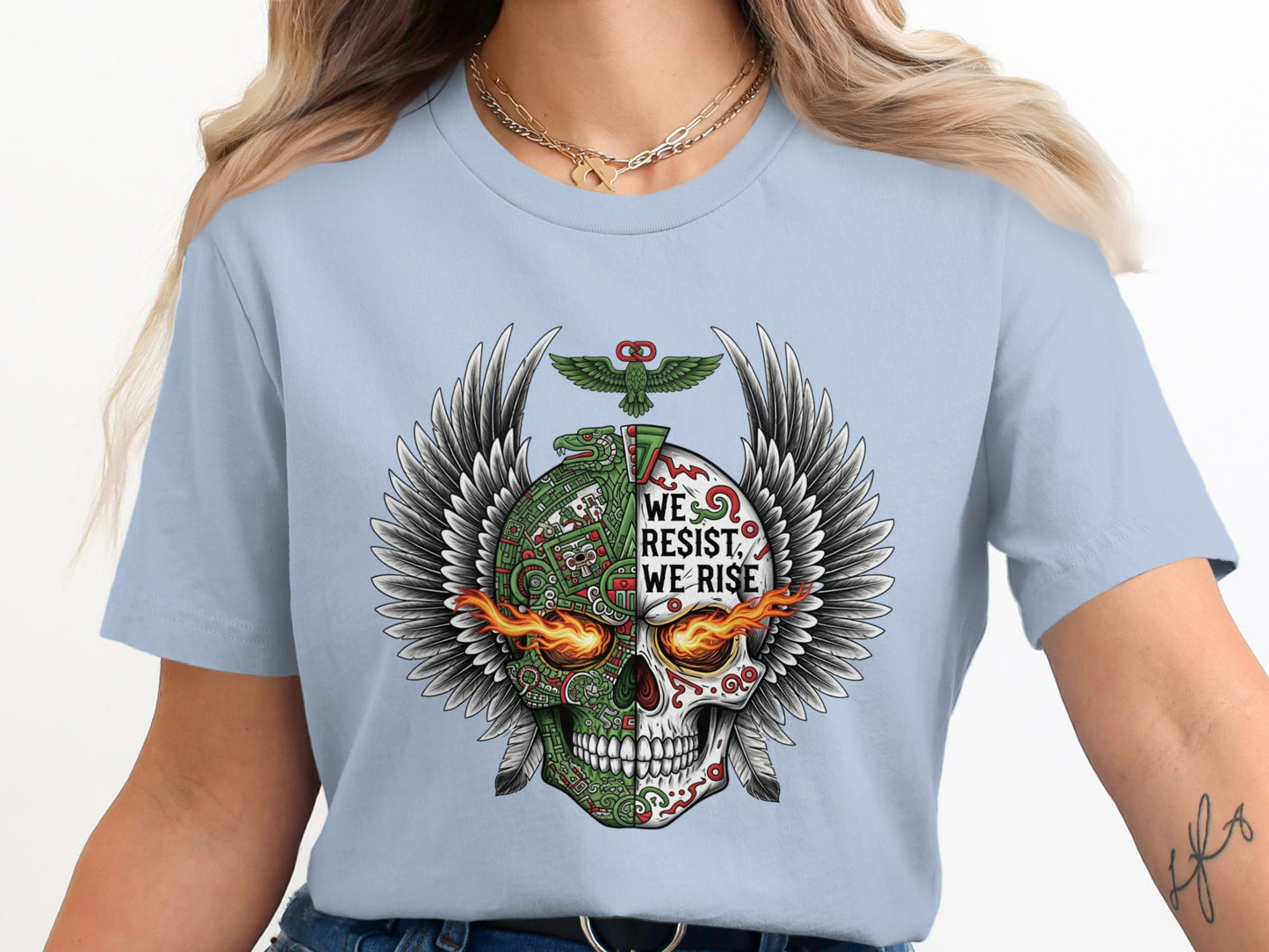 We Resist We Rise Skull Graphic T-Shirt product type