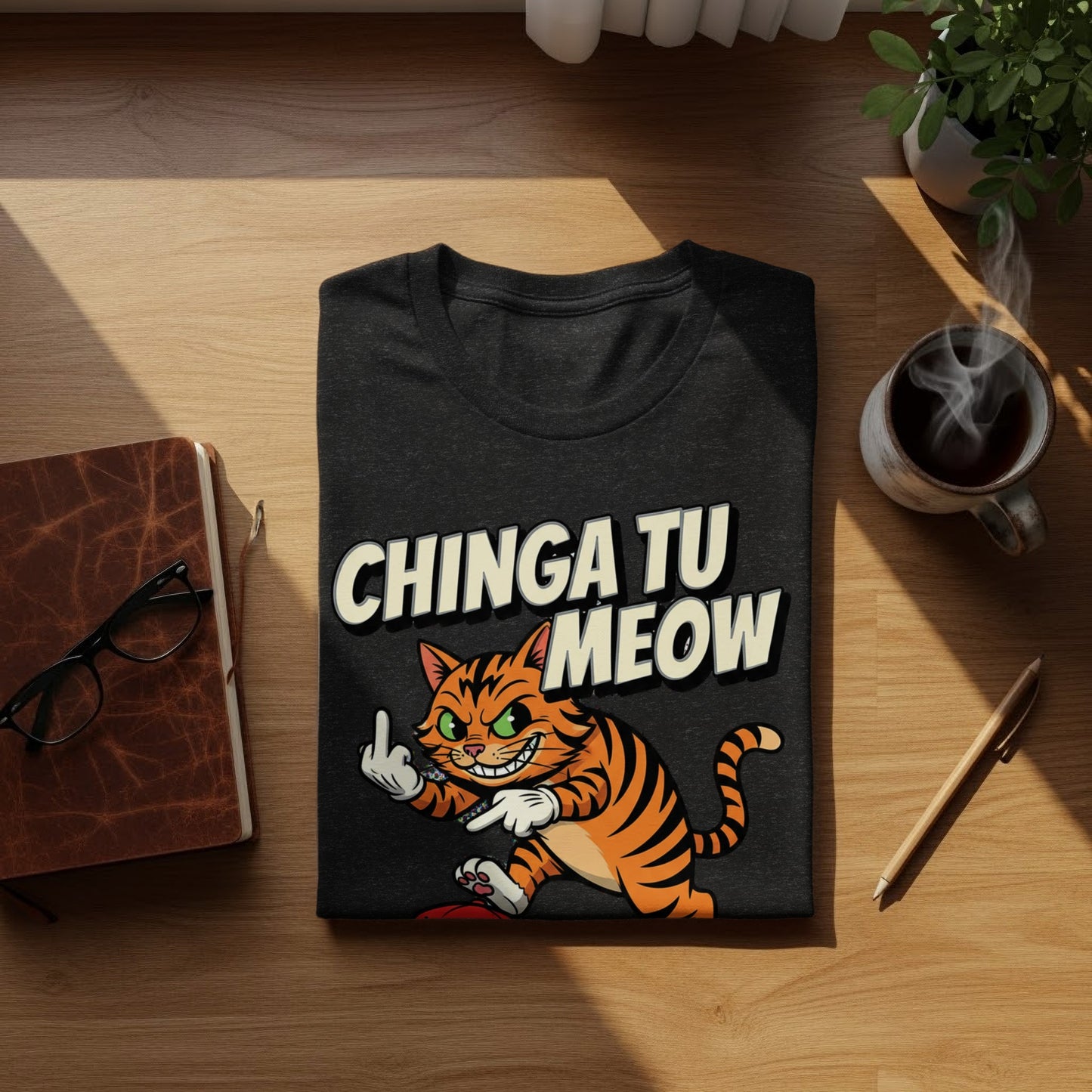 Funny Cat Chinga Tu Meow Rude Gesture product type