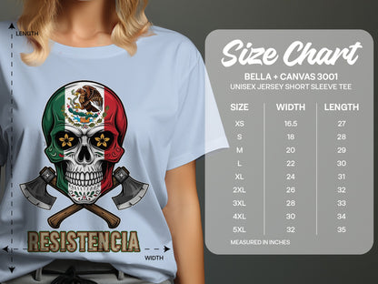 Skull and Crossed Axes Mexican Flag Tee product