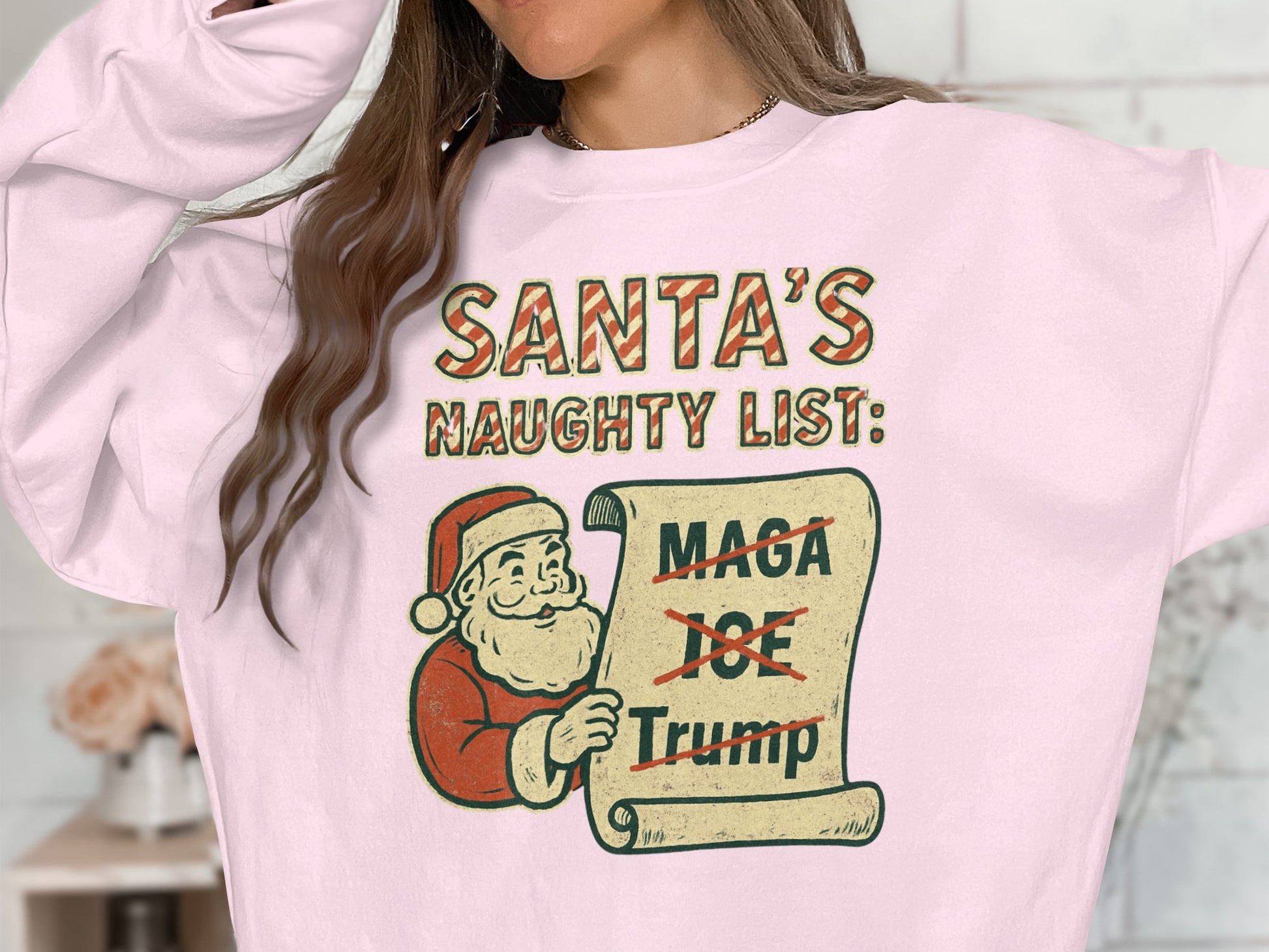 Santa's Naughty List Funny Holiday Sweatshirt