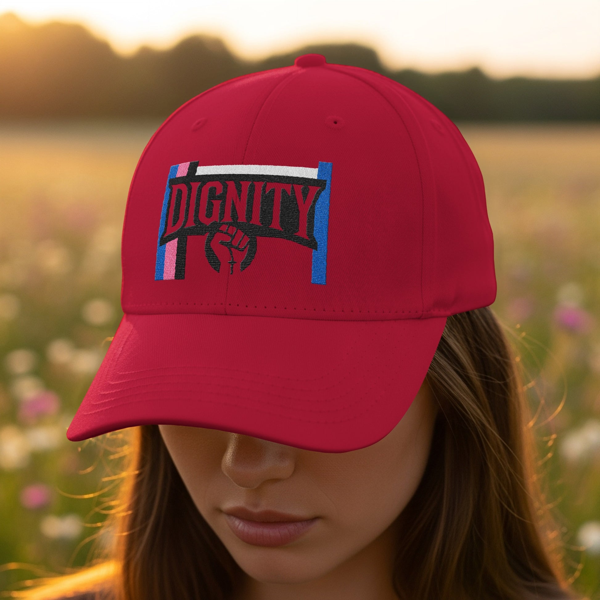 Dignity Red Baseball Cap Inspirational Hat product