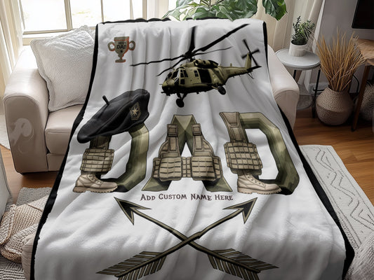 Dad Military Personalized Blanket product