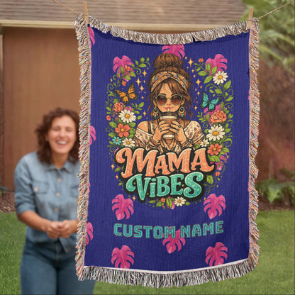 Custom Mother's blanket, add your personalization to Woven Blanket, amazing quality