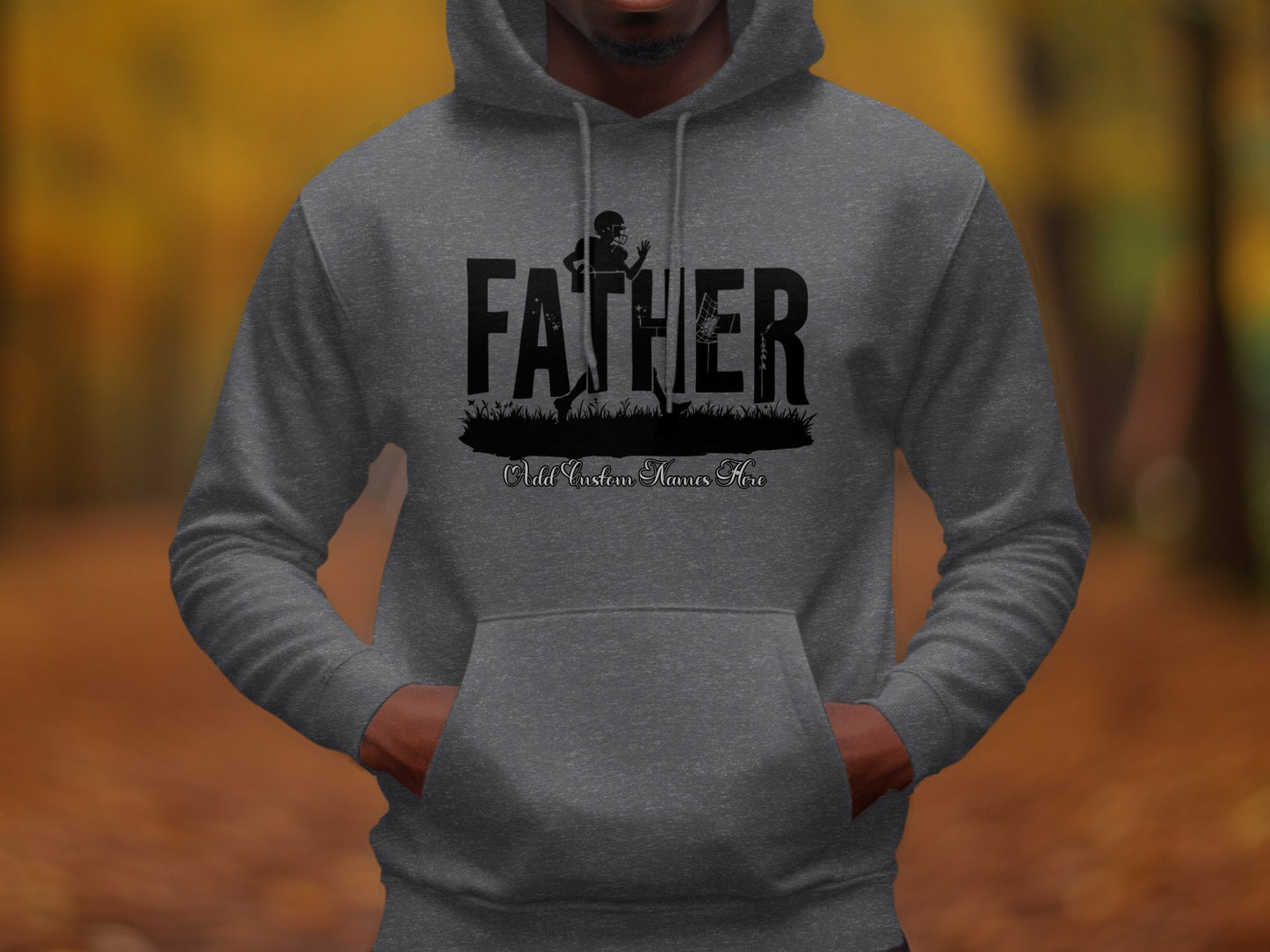 Father This Custom Hoodie Features Bold Text product type