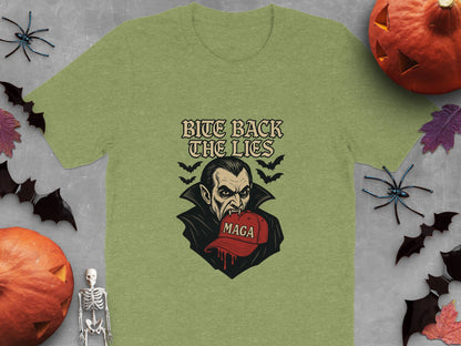 Bite Back The Lies MAGA Vampire Themed Apparel product