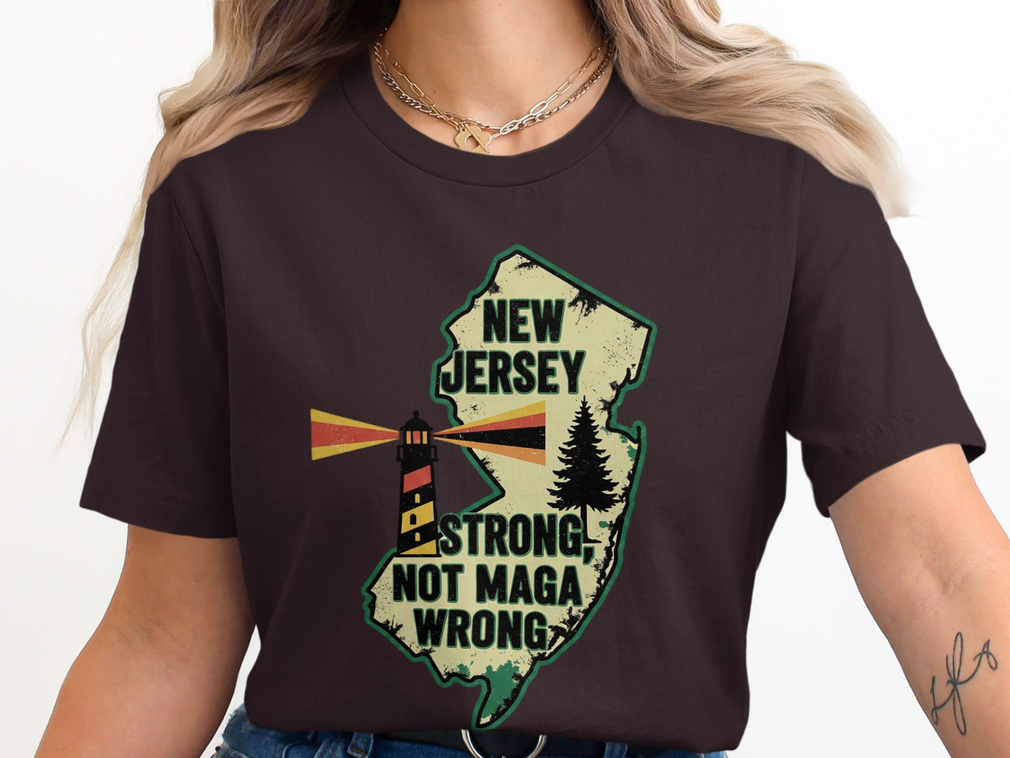 New Jersey Strong Not Maga Wrong Shirt product