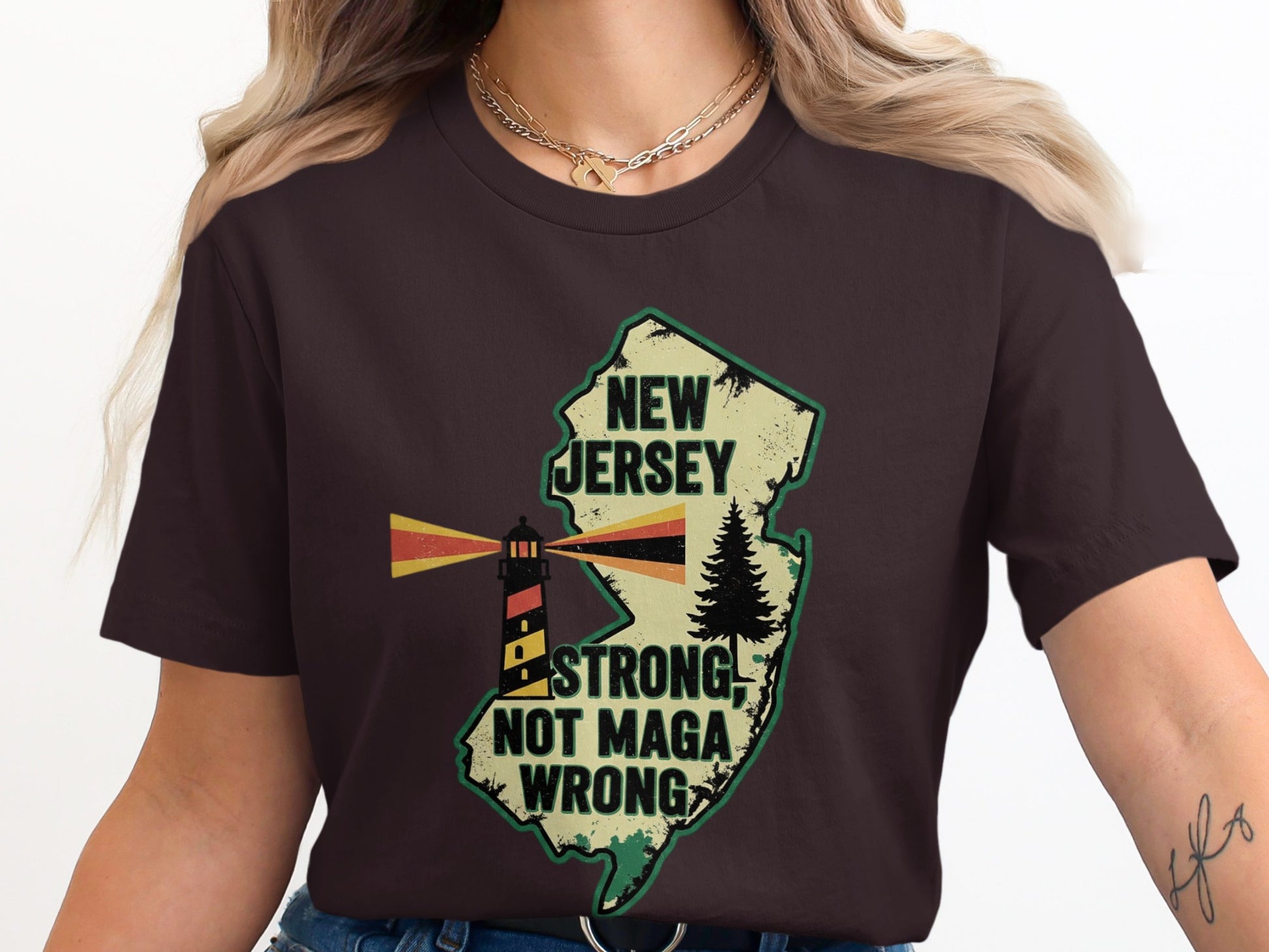 New Jersey Strong Not Maga Wrong Shirt product