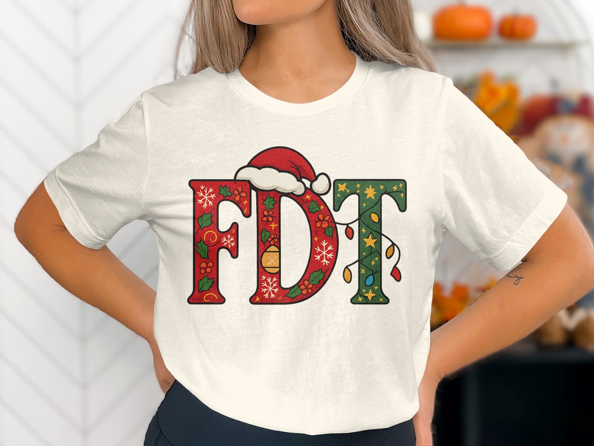 Festive Christmas Theme FDT Graphic Design Shirt