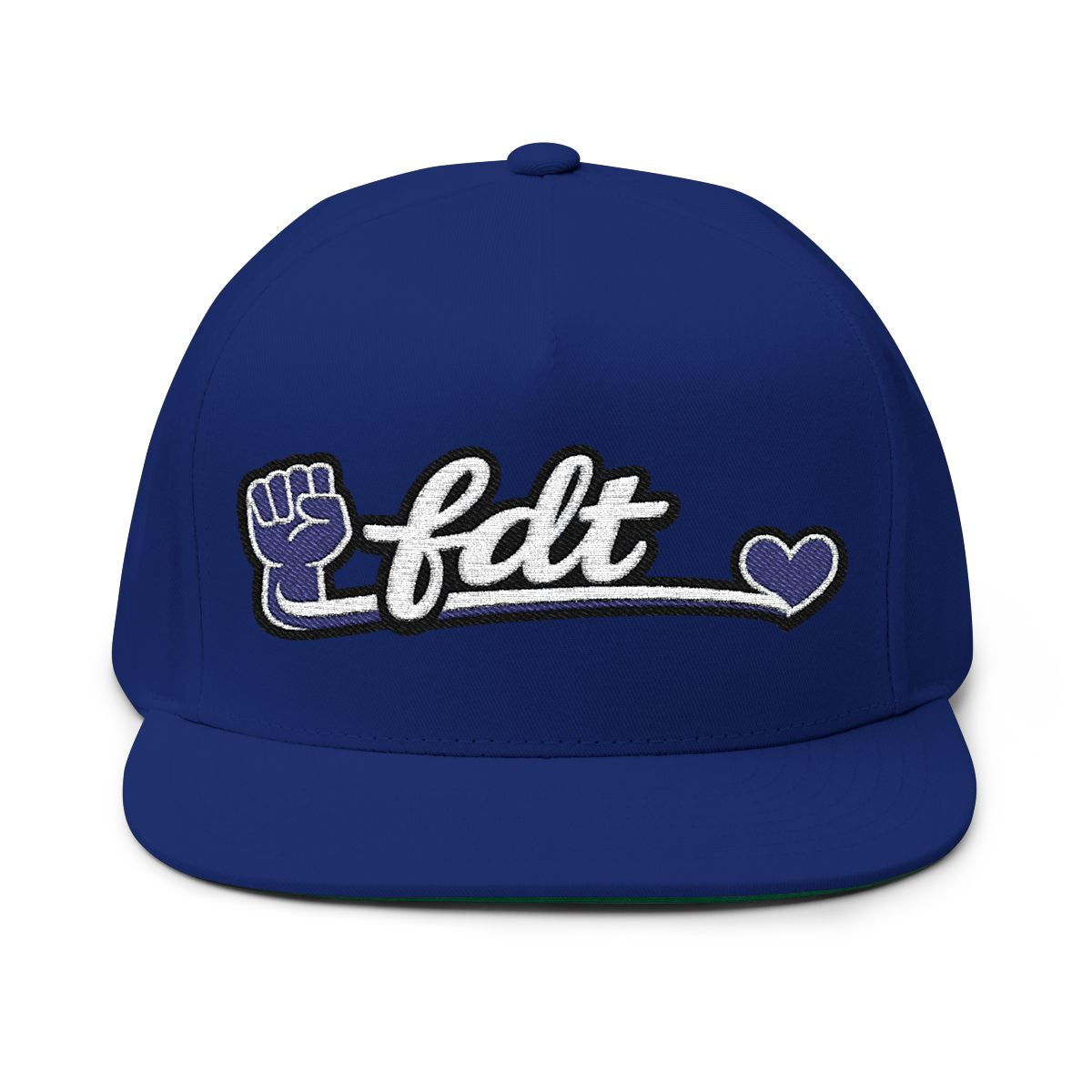 Stylish Blue fdt with Heart Design Hat
