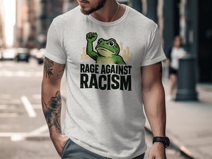 Rage Against Racism Frog Men's Graphic T-Shirt