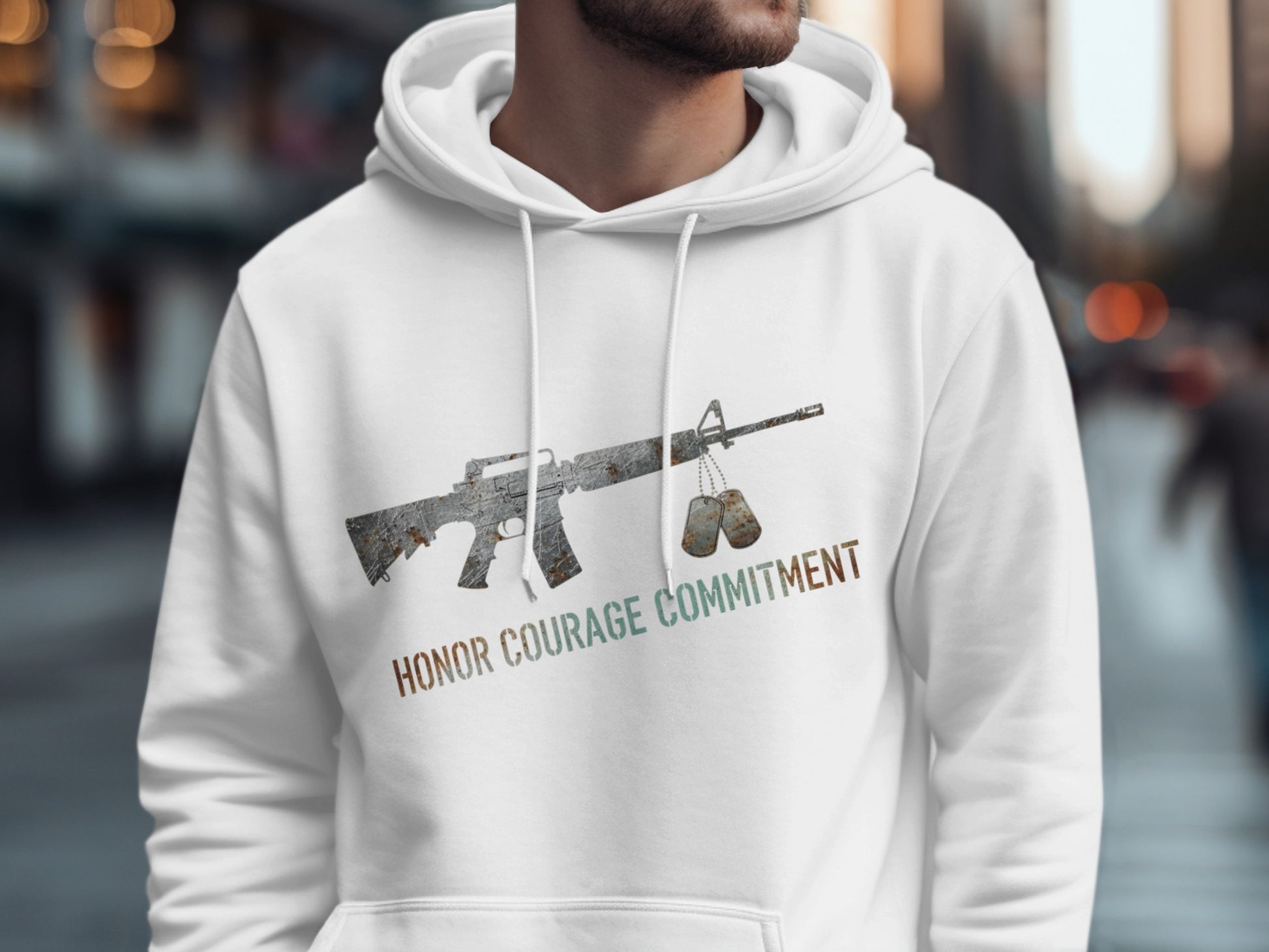 Honor Courage Commitment Graphic Hoodie