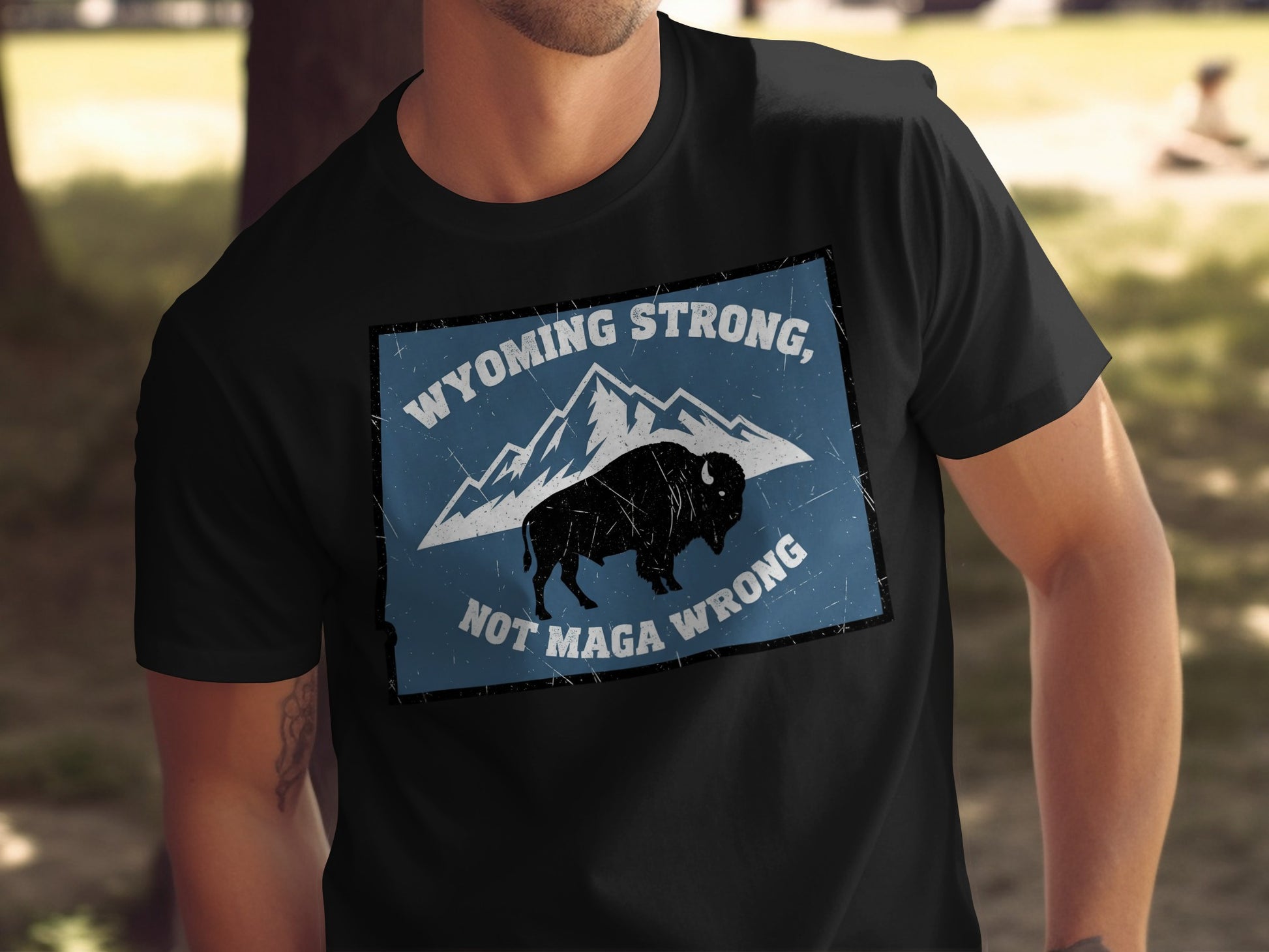 Wyoming Strong Not Maga Wrong T-Shirt product
