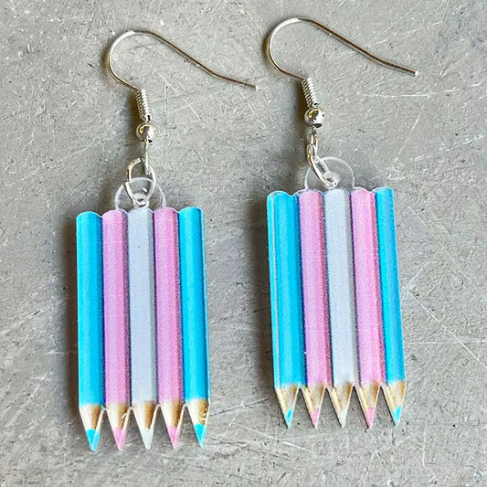 Rainbow Game Machine Mushroom Elf Comrades Acrylic Earrings - Colorful Summer Beverage-Inspired Fun Gift