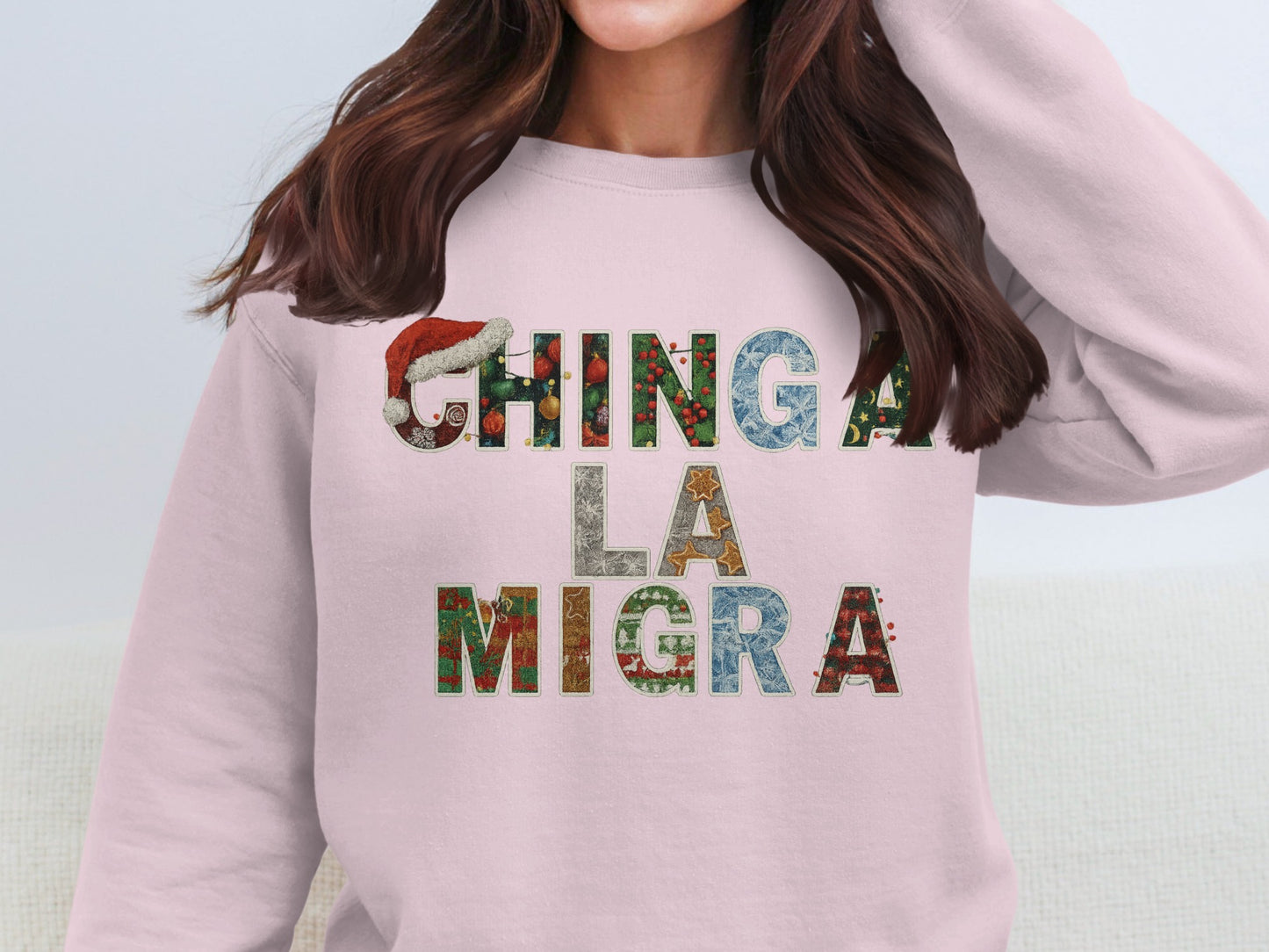 Festive Quote Sweatshirt with Colorful Holiday Text