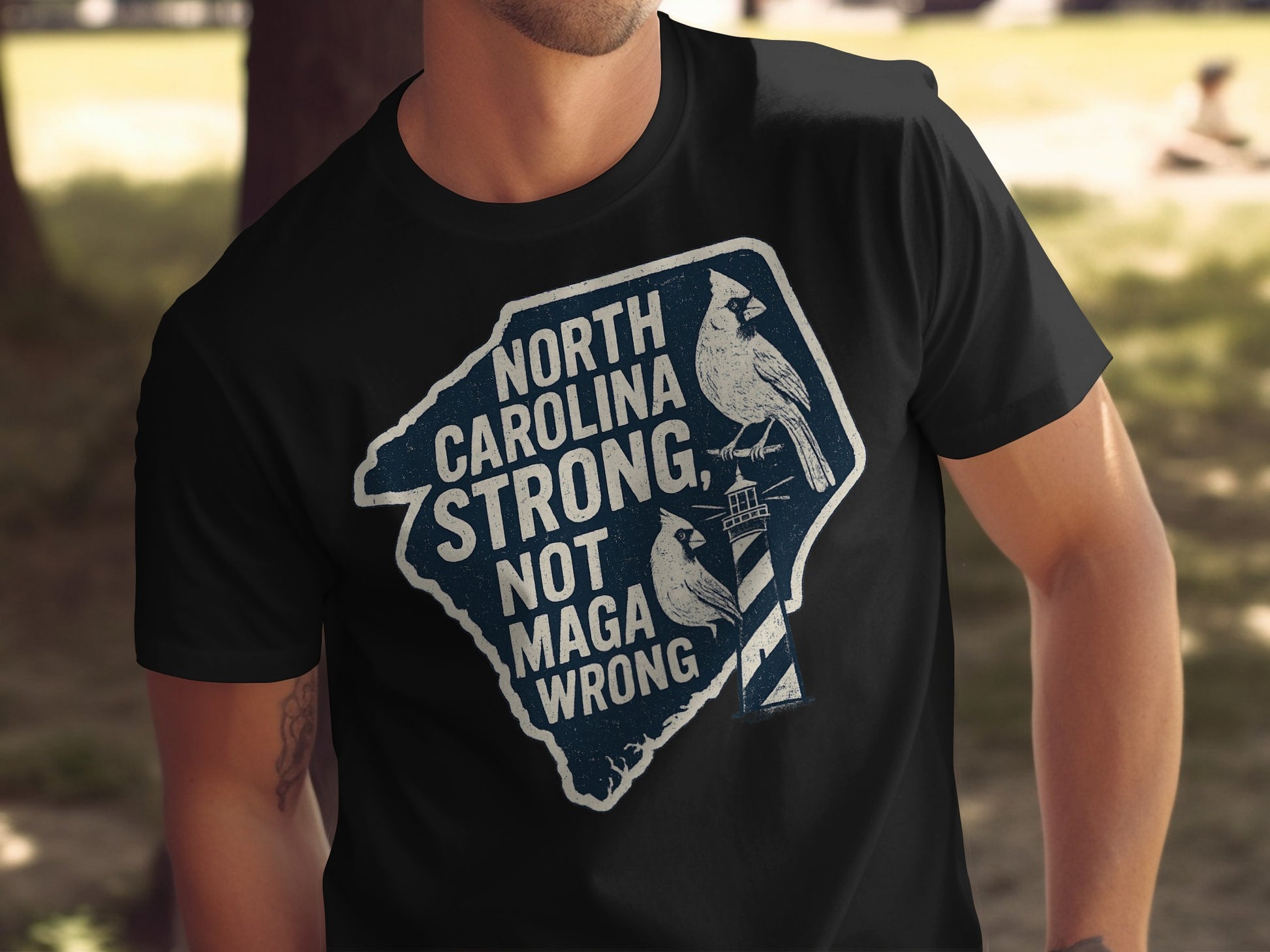 North Carolina Strong Not Maga Wrong Graphic T-shirt