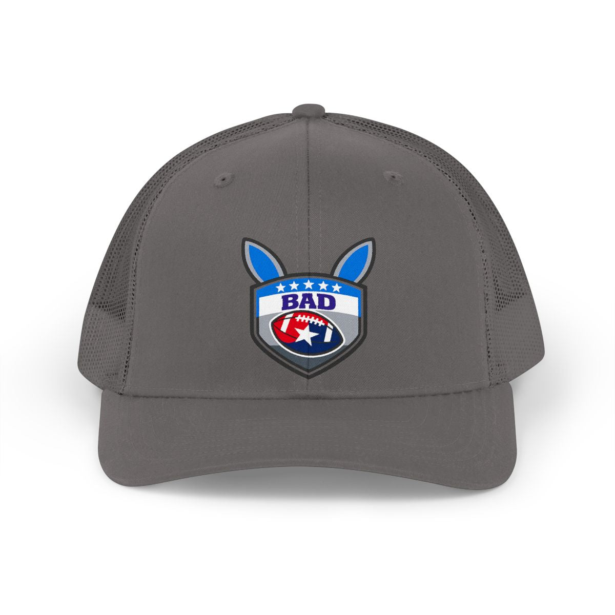 BAD Football Team Logo Gray Mesh Back Hat