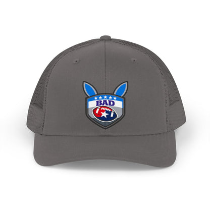 BAD Football Team Logo Gray Mesh Back Hat
