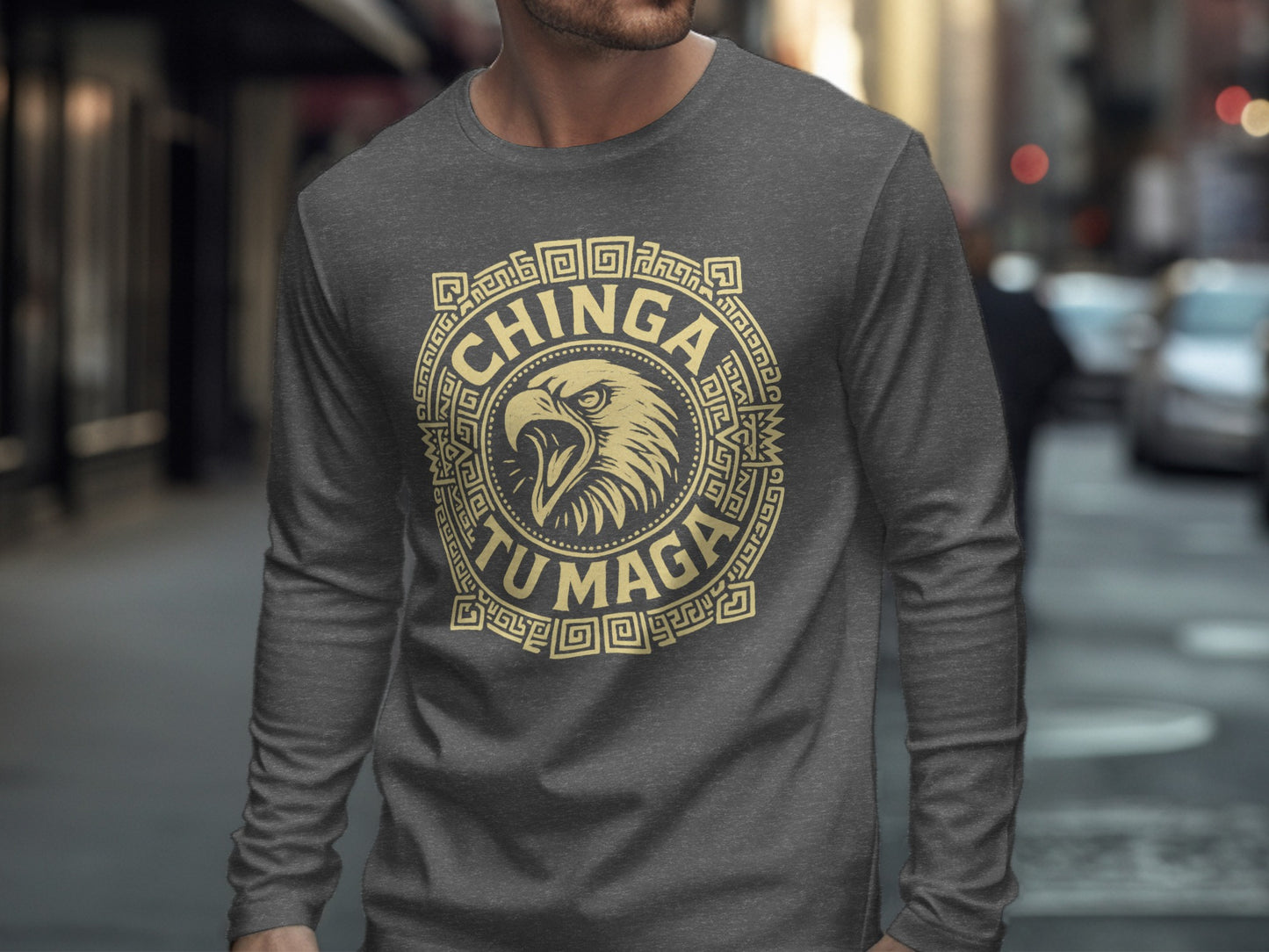 Chinga Tu Mago stylish streetwear long sleeve shirt