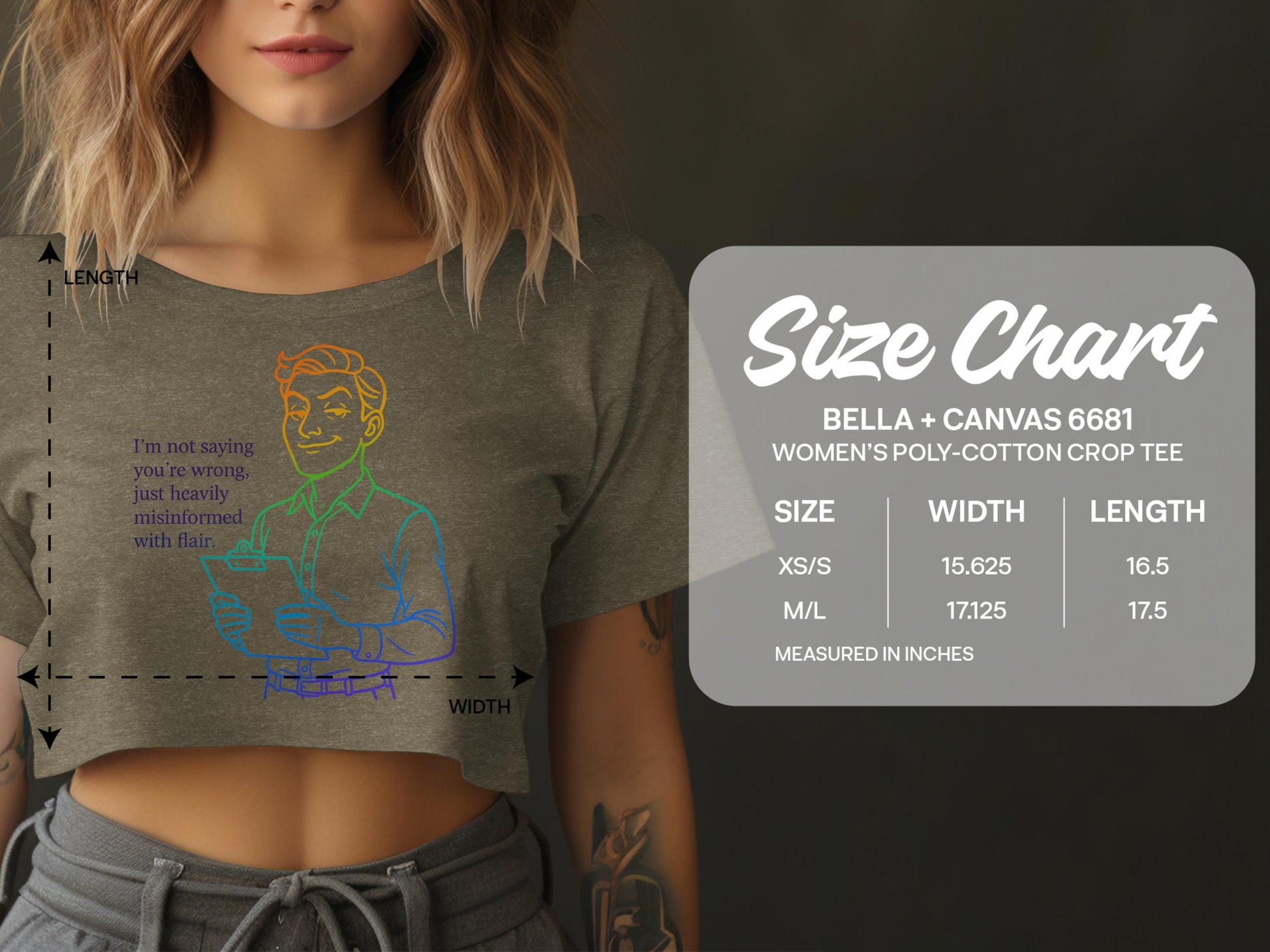 Misinformed With Flair Graphic Crop Tee product