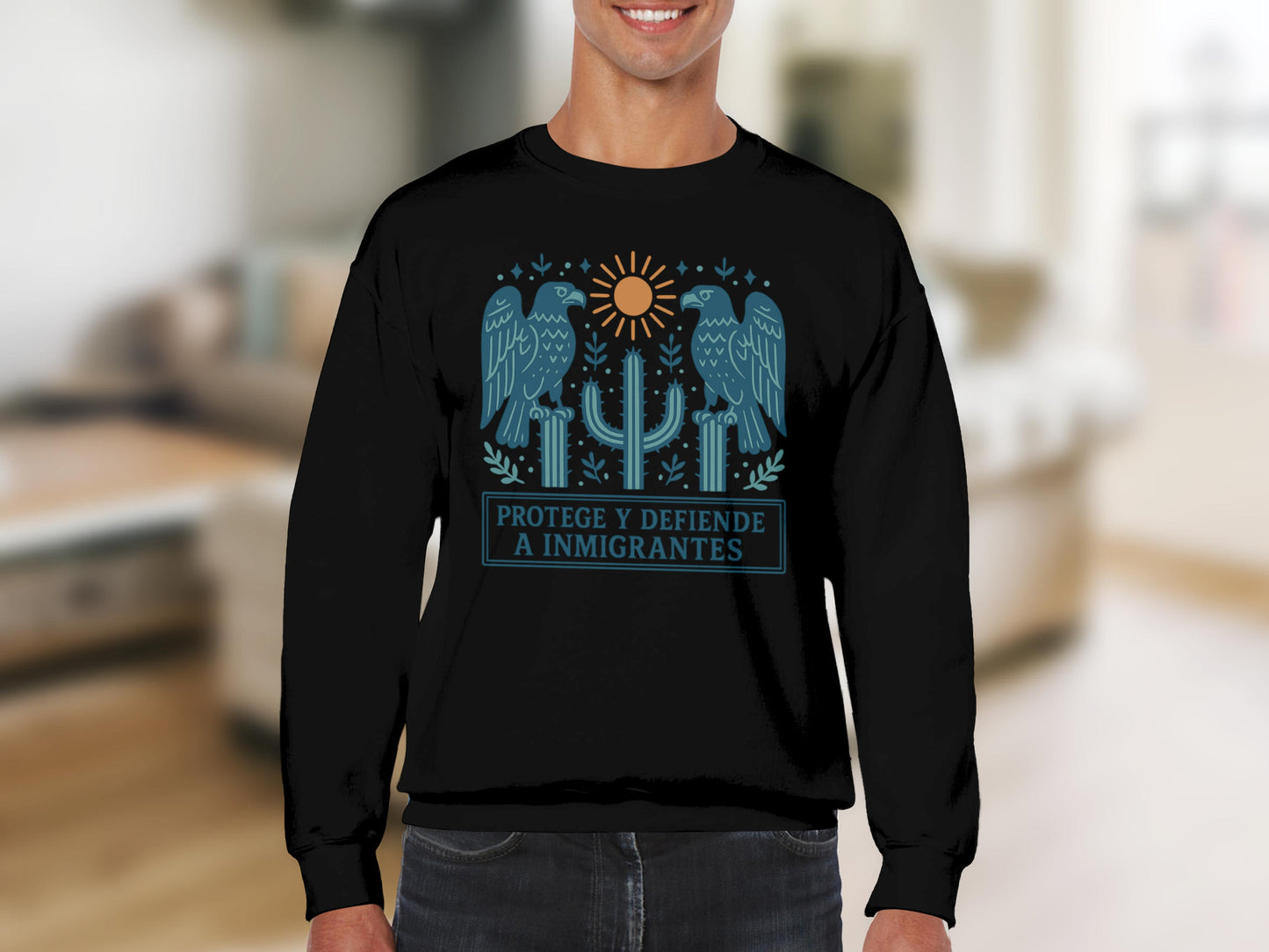 Protect and Defend Immigrants Graphic Sweatshirt Product