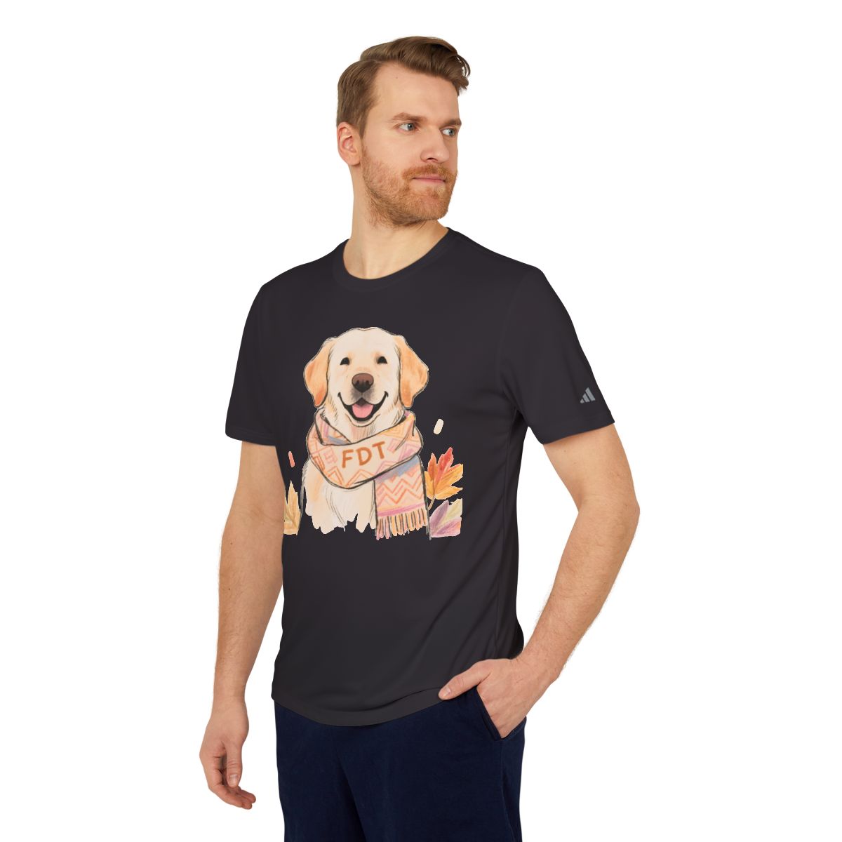Golden Retriever Dog Autumn Scarf T-Shirt