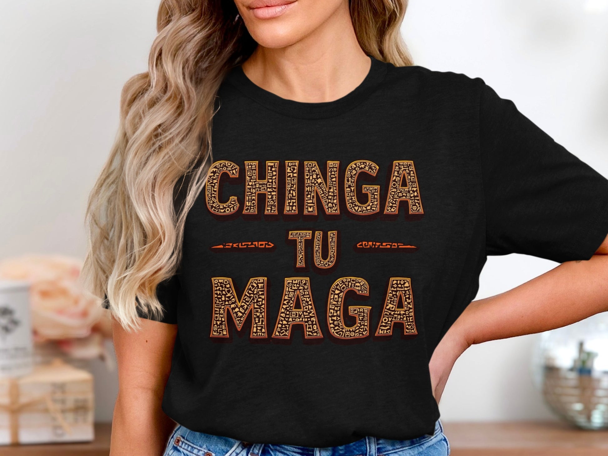 Chinga Tu Maga Statement Graphic Tee Shirt