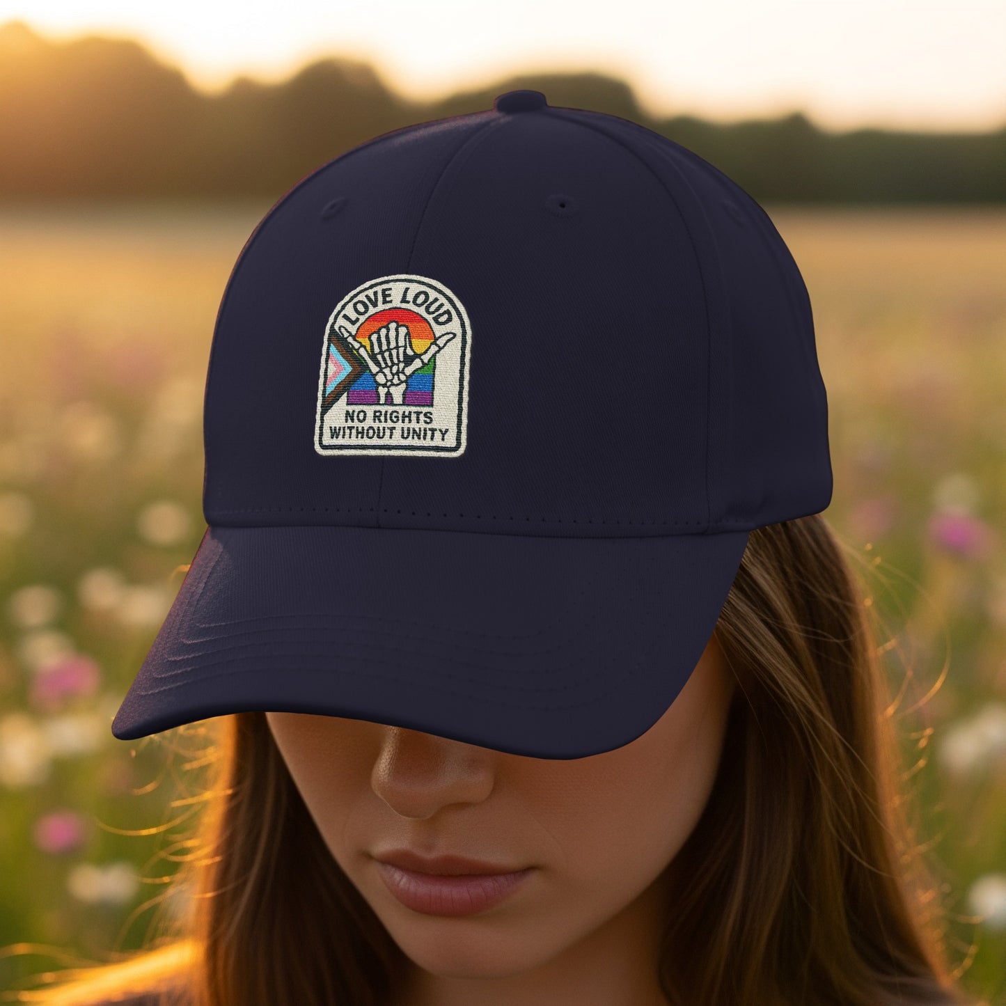 Love Loud No Rights Without Unity Embroidered Cap product