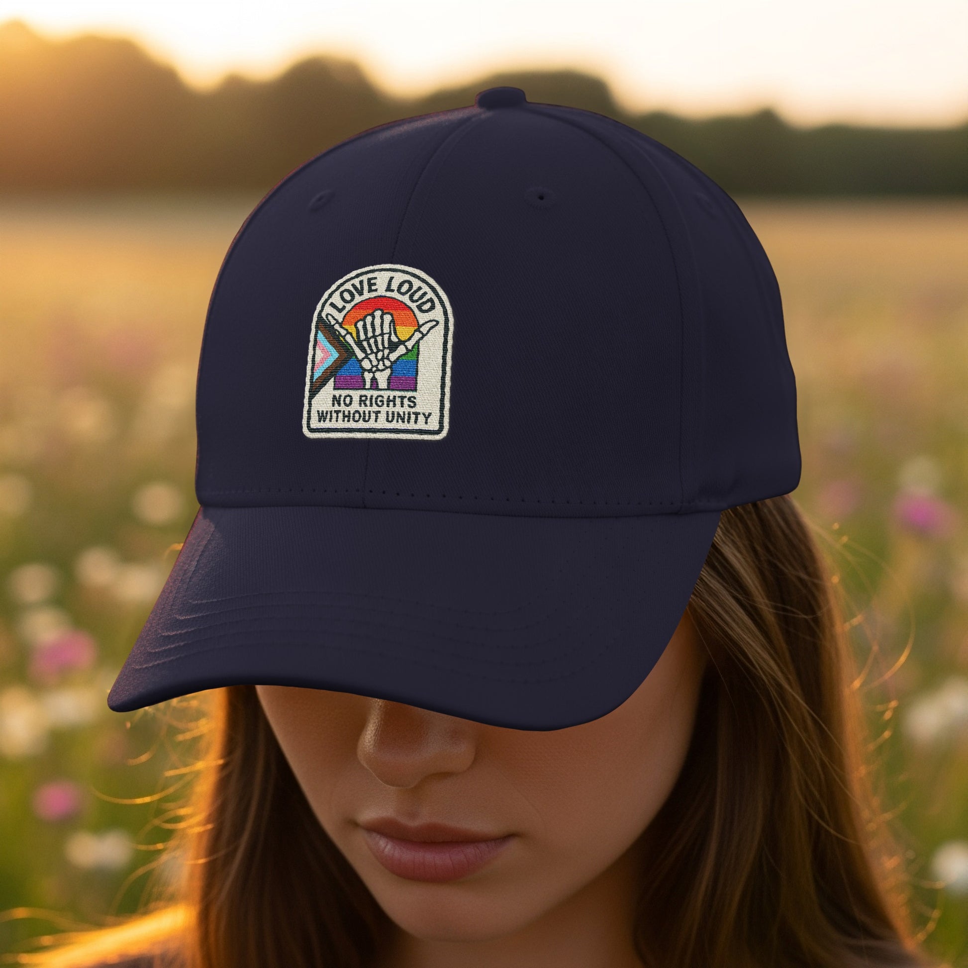 Love Loud No Rights Without Unity Embroidered Cap product