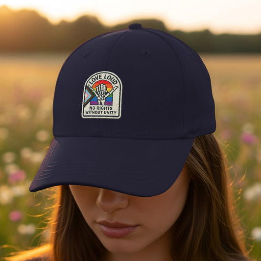 Love Loud No Rights Without Unity Embroidered Cap product