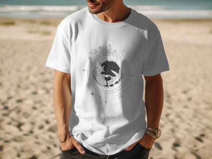 Astronaut with Bear Print White Casual Shirt product