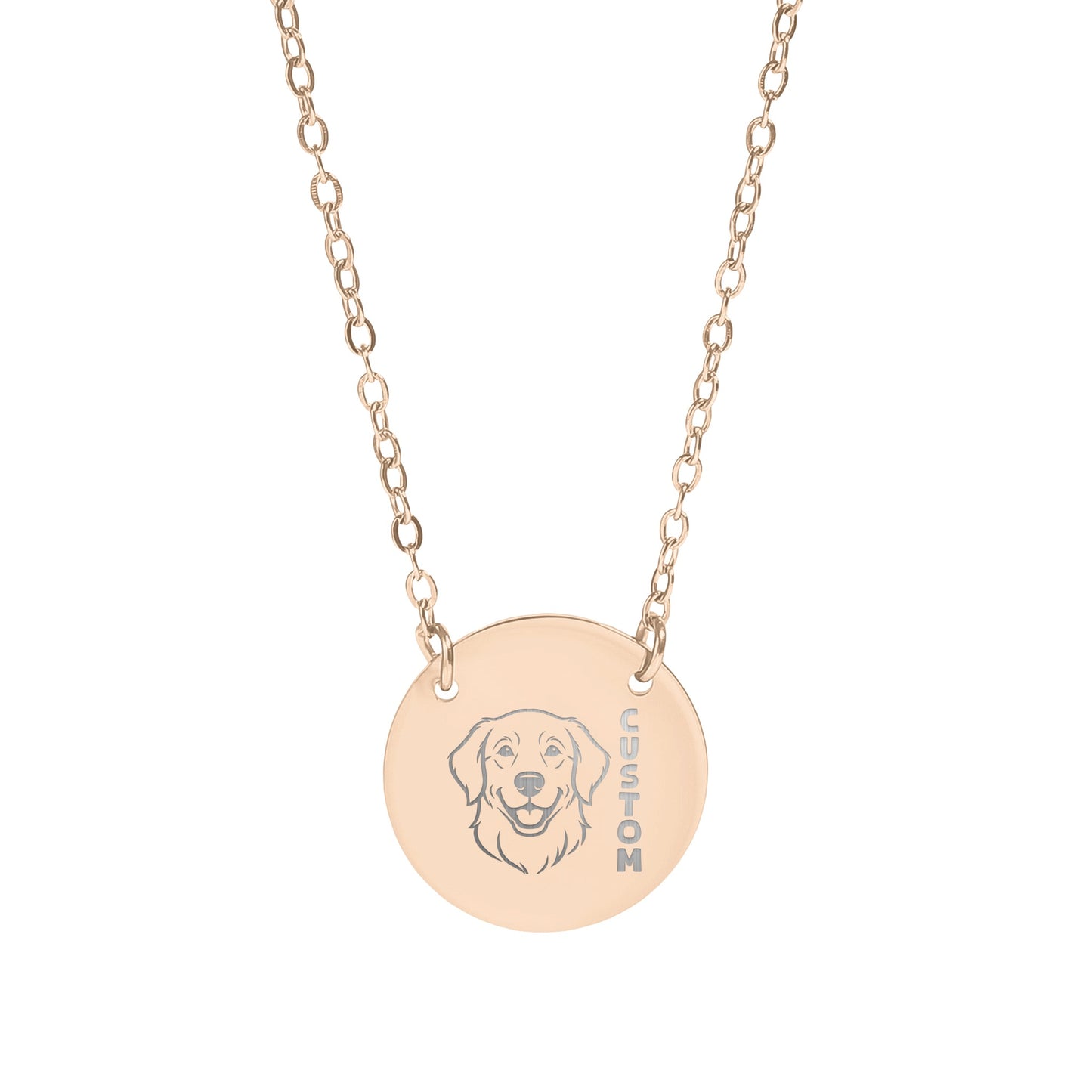 Custom Dog Face Art for a Personalized Necklace Product