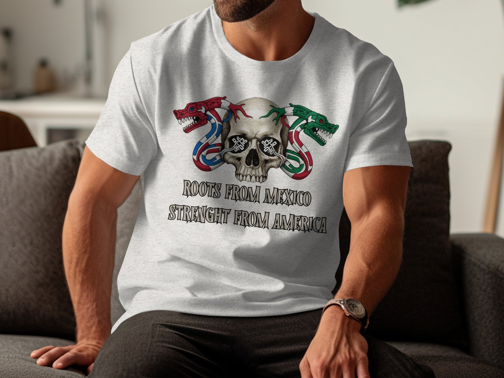 Roots From Mexico Straight From America T-shirt