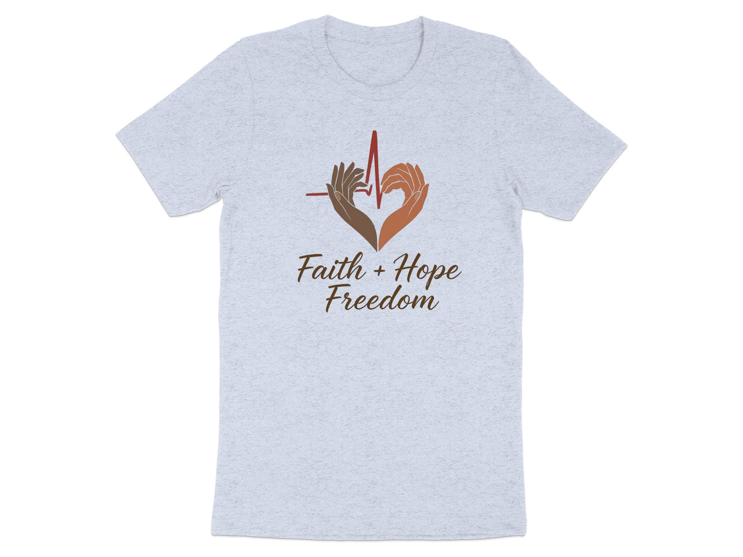Faith Hope Freedom Heartbeat Design T-Shirt product