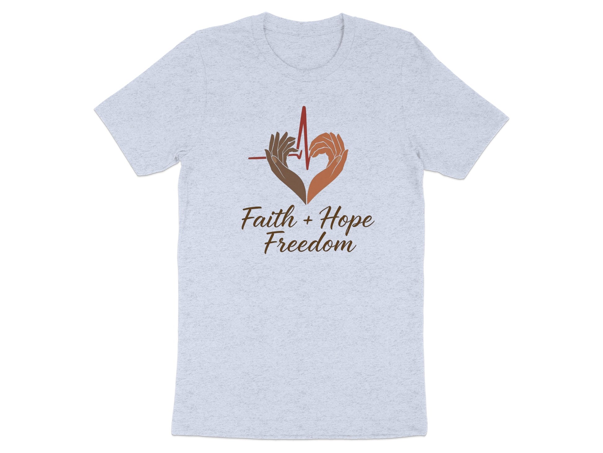 Faith Hope Freedom Heartbeat Design T-Shirt product