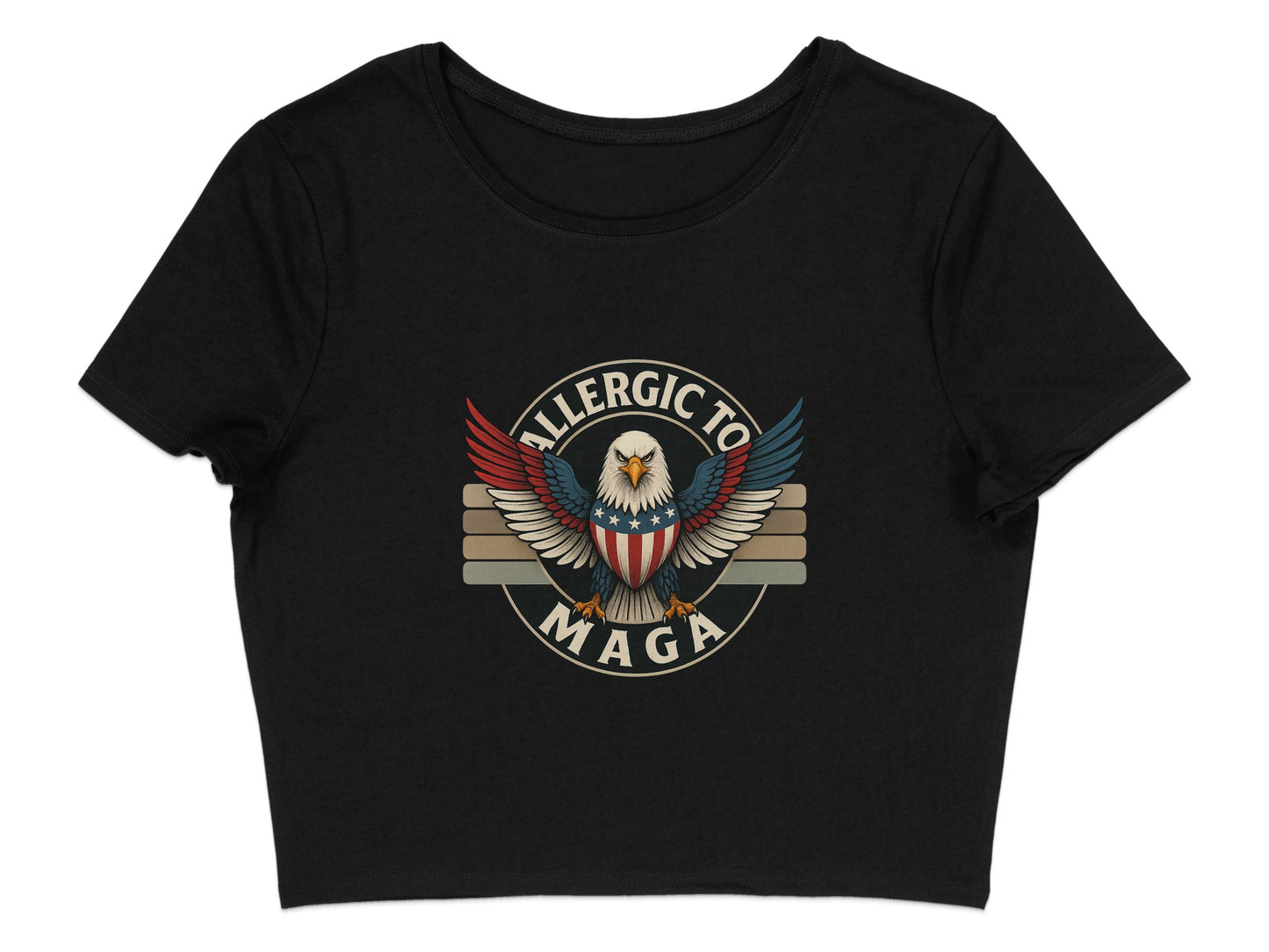Allergic To Maga Eagle Graphic Cropped Tee product