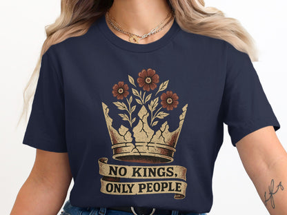 No Kings Only People Graphic Crown T-Shirt product