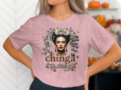 Chinga Tu Maga Floral Artwork Shirt