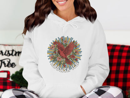 Abolish ICE Graphic Hoodie with Colorful Bird product type