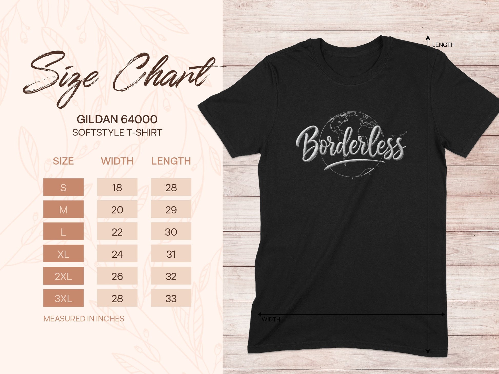 Borderless Design Gildan 64000 Softstyle T-Shirt product