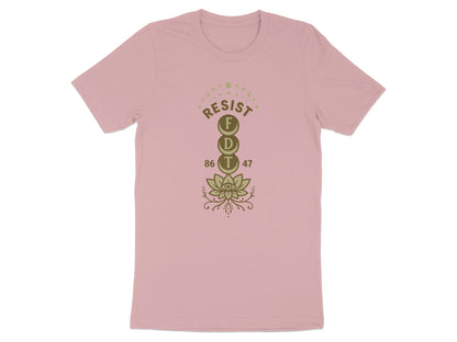 Resist Lotus Design 86 47 Graphic Tee Shirt