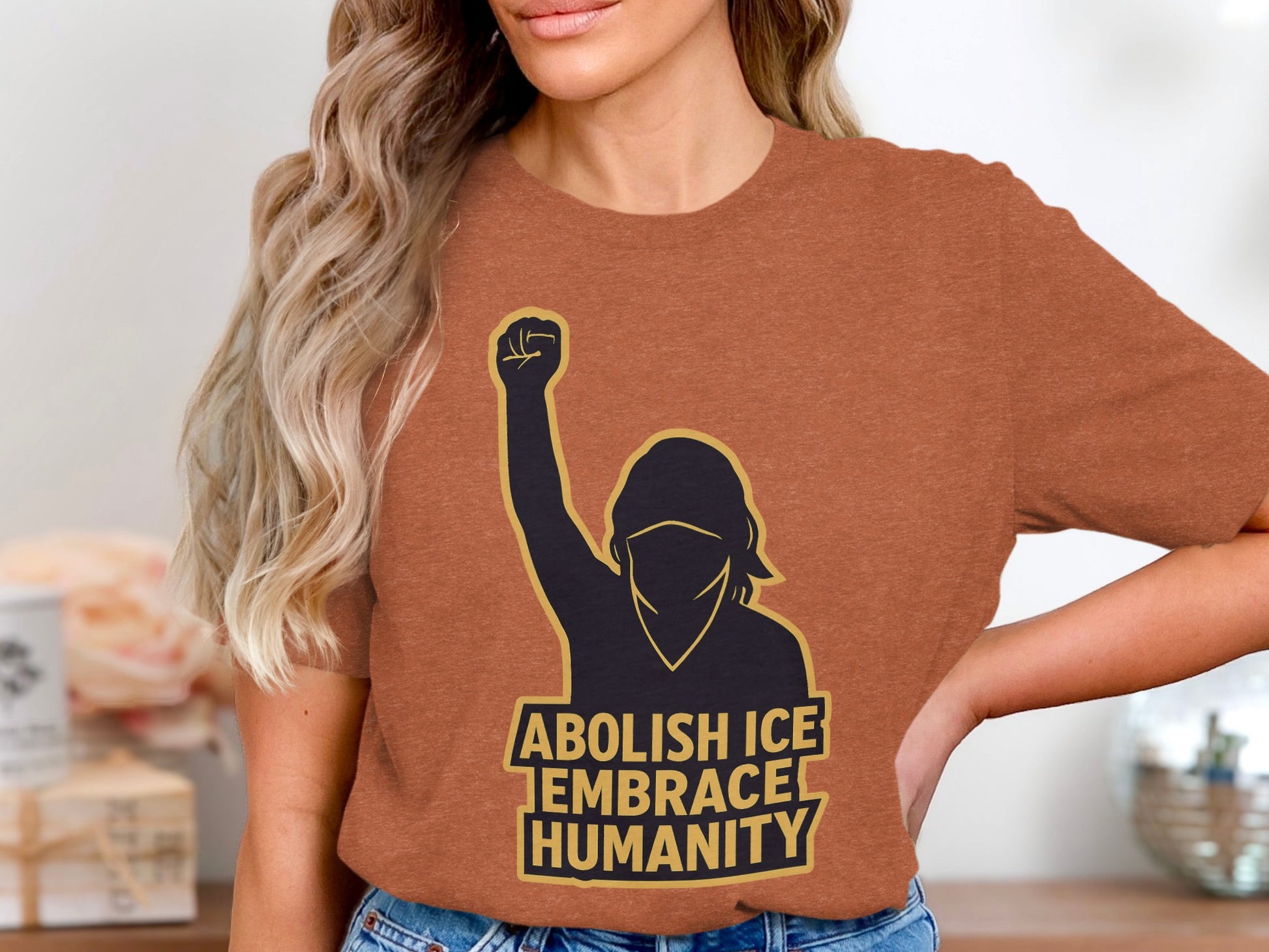 Abolish ICE Embrace Humanity Graphic Tee product