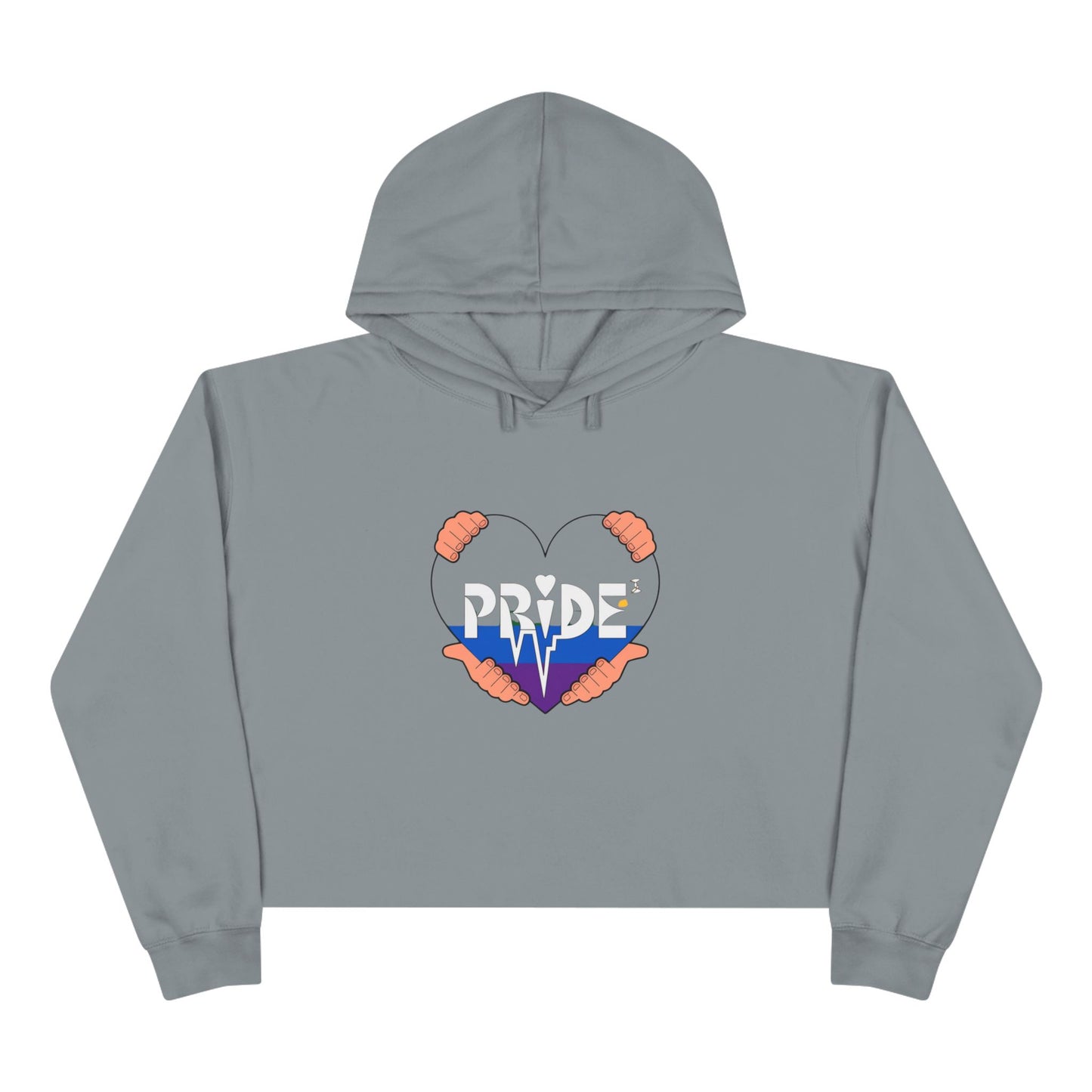 Pride Crop Hoodie, LGTBQ Gift, Summer Wardrobe, Casual Wear, Colorful Hoodie, Pride Month Apparel