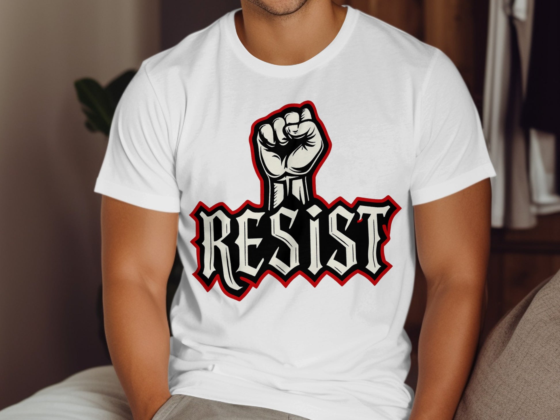 Power Fist Resist Graphic Design T-Shirt product