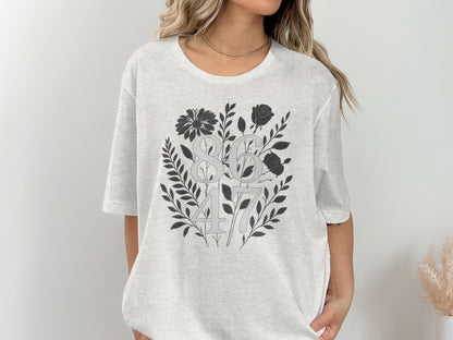 Vintage Floral Graphic Print Oversized T-Shirt product type
