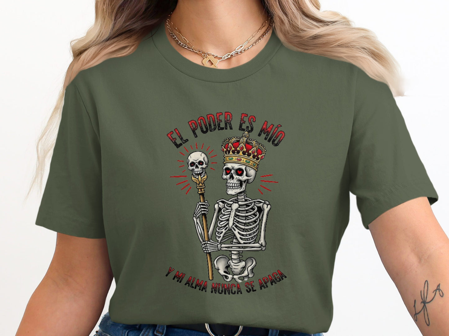 El Poder Es Mío Graphic Skeleton T-Shirt product