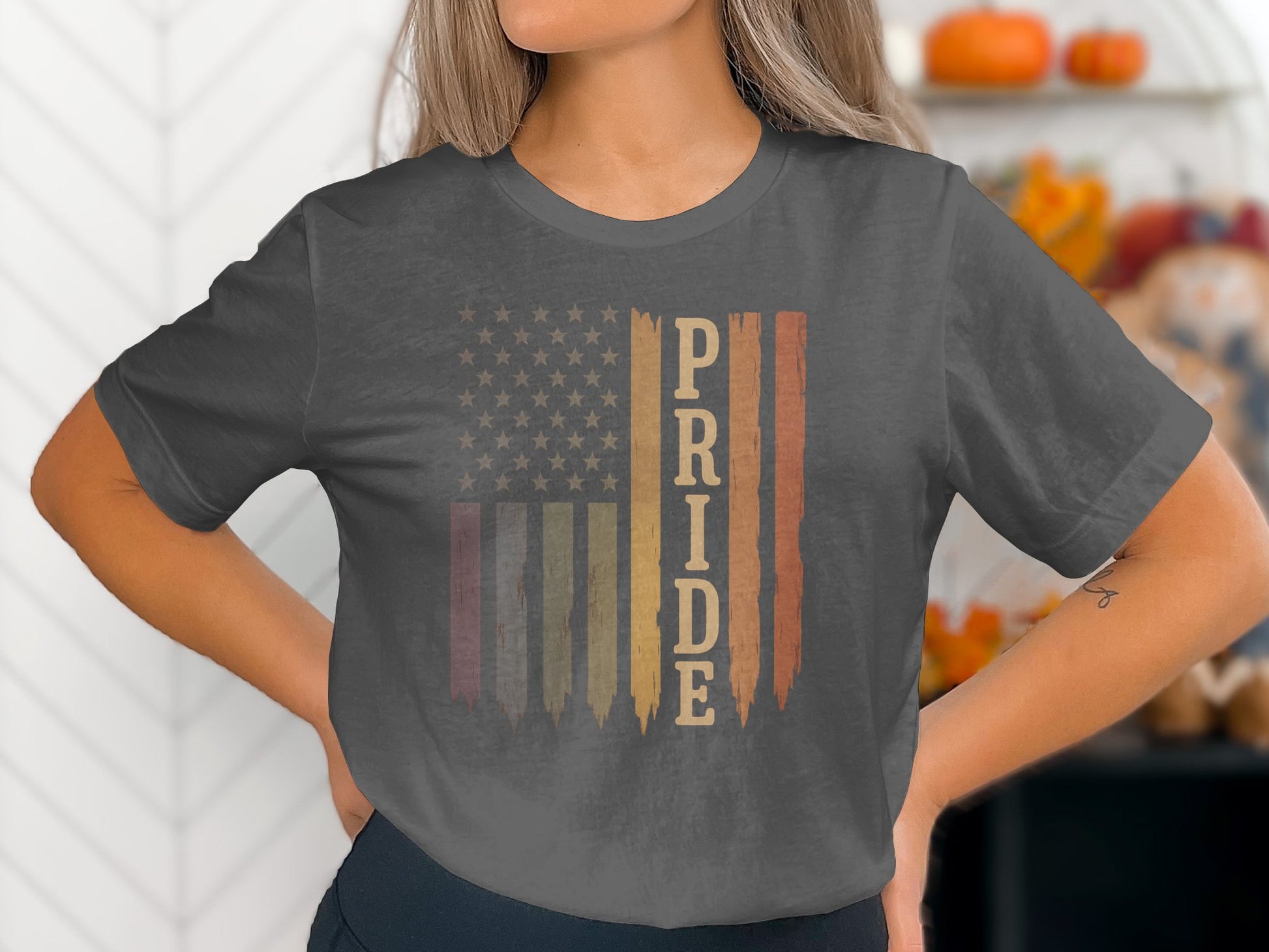 Vintage Style Pride Flag Graphic T-shirt product type