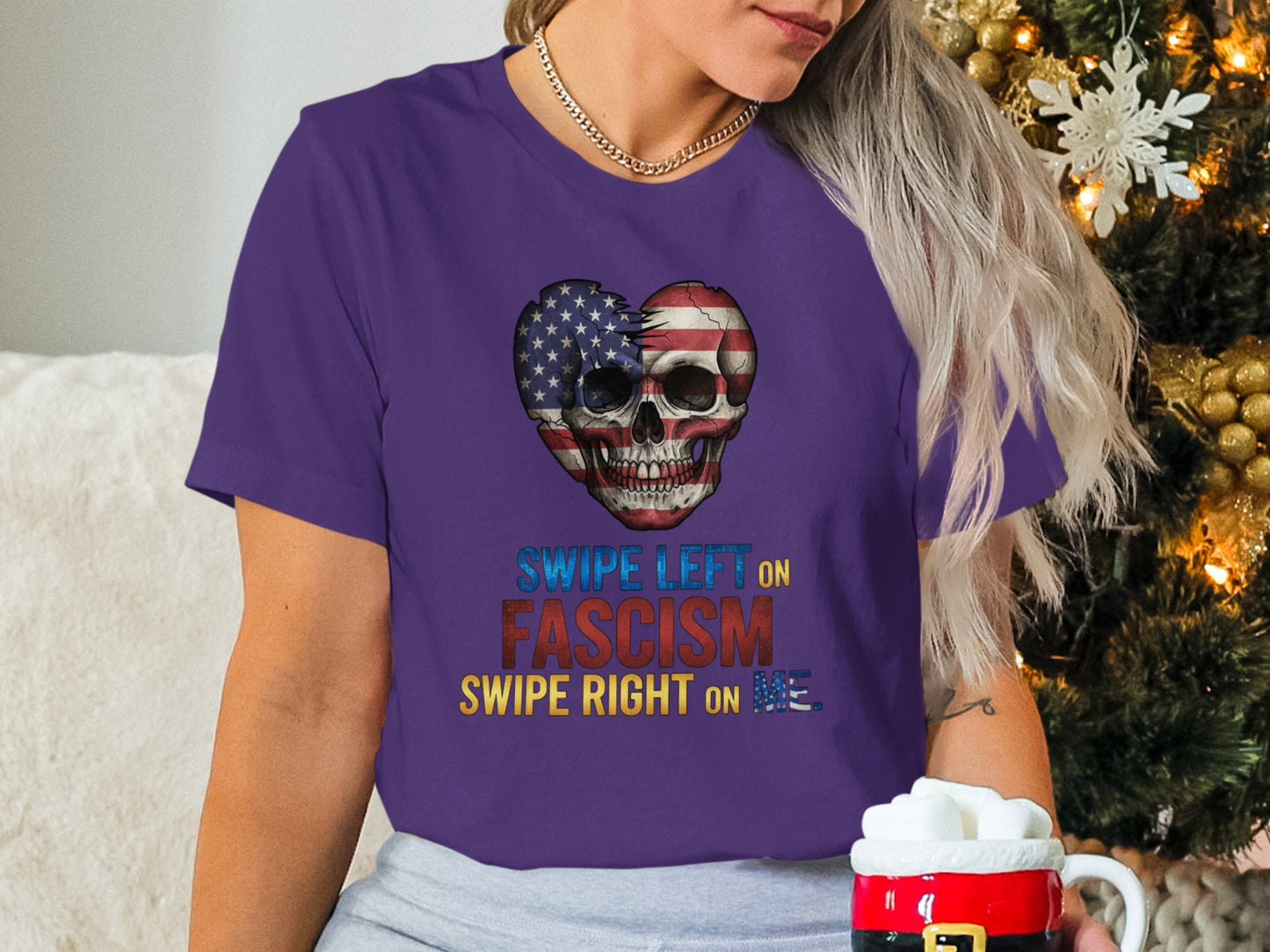 Swipe Left on Fascism Swipe Right on Me Shirt